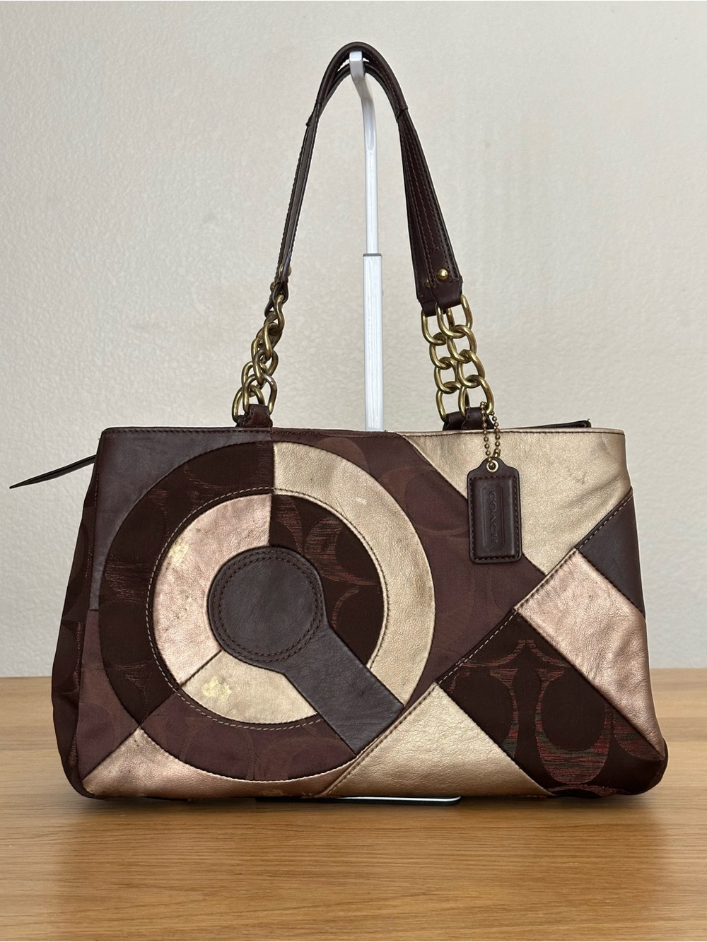 Coach patchwork tote bag